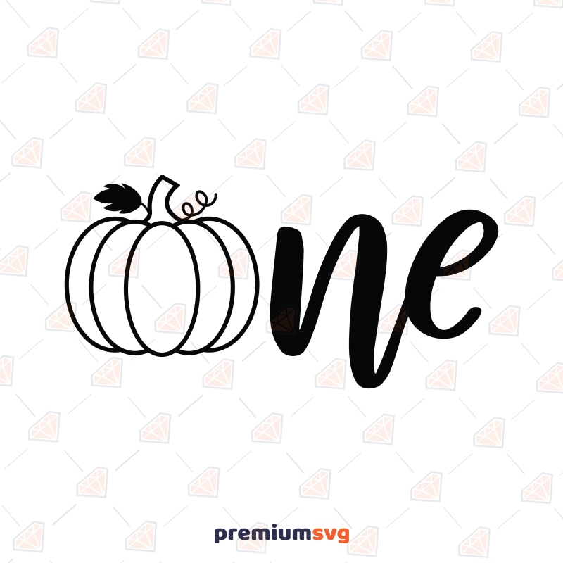 Pumpkin One SVG, First Birthday Fall Cut File Pumpkin SVG