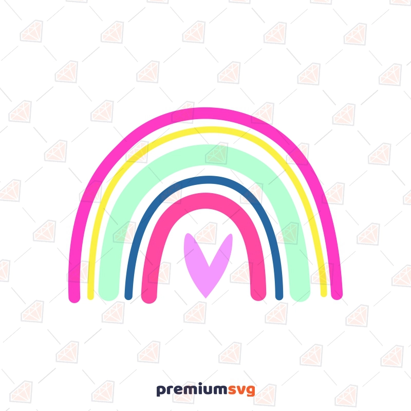 Rainbow Heart SVG, Easter Rainbow SVG Digital Design Easter Day SVG Svg