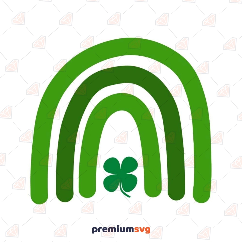 Rainbow Shamrock SVG, Clover Icon SVG Vector Files St Patrick's Day SVG Svg