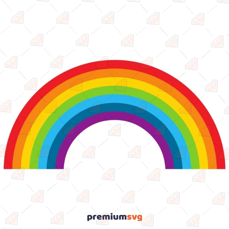 Rainbow SVG Vector Files, Instant Download Sky/Space Svg