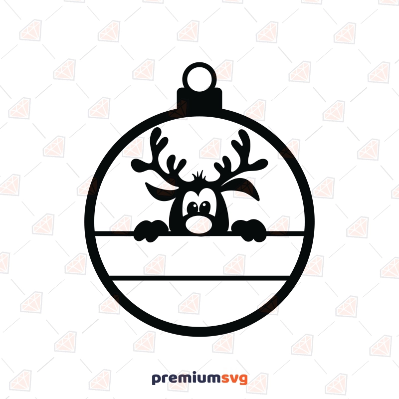 Reinder Ornament SVG, Christmas Laser Cutting Files Christmas Ornament SVG