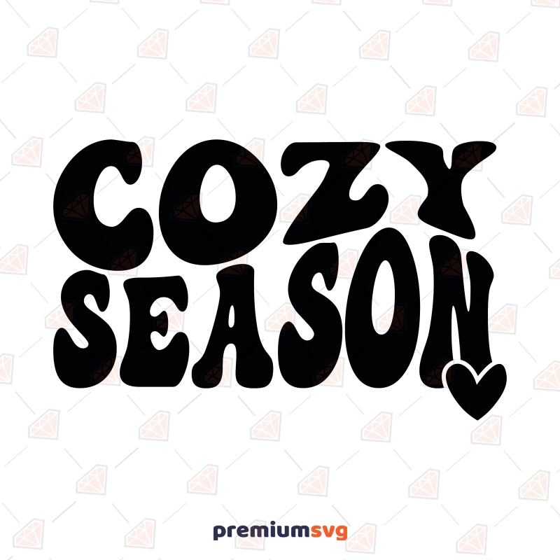 Retro Cozy Season SVG, Wavy Christmas Retro Design SVG Instant Download Christmas SVG Svg