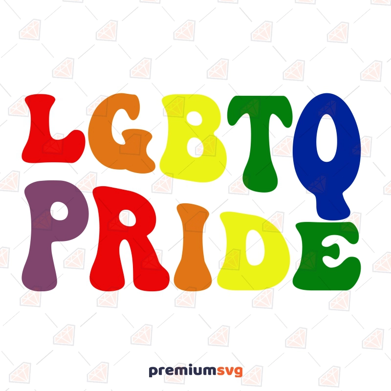 Retro LGBTQ Pride SVG Vector File, Vintage LGBTQ Pride SVG Design Human Rights Svg