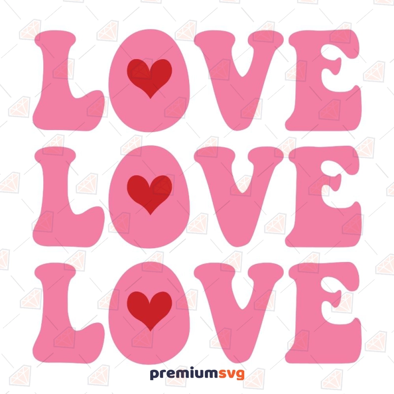 Retro Love SVG, Cricut Love Spell SVG Instant Download Valentine's Day SVG Svg