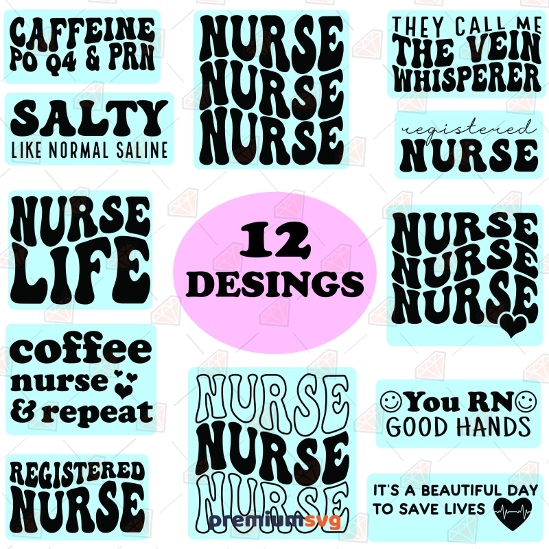 Retro Nurse SVG Bundle, Medical Shirt Design Nurse SVG Svg