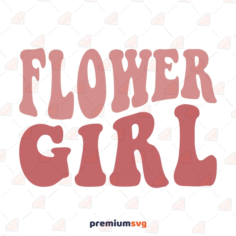 Retro Wavy Flower Girl SVG T-shirt SVG Svg