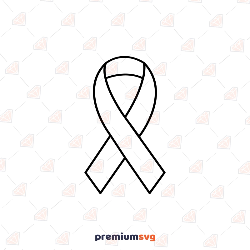 Ribbon Outline SVG, Cancer Ribbon Outline SVG Vector Files Cancer Day SVG Svg