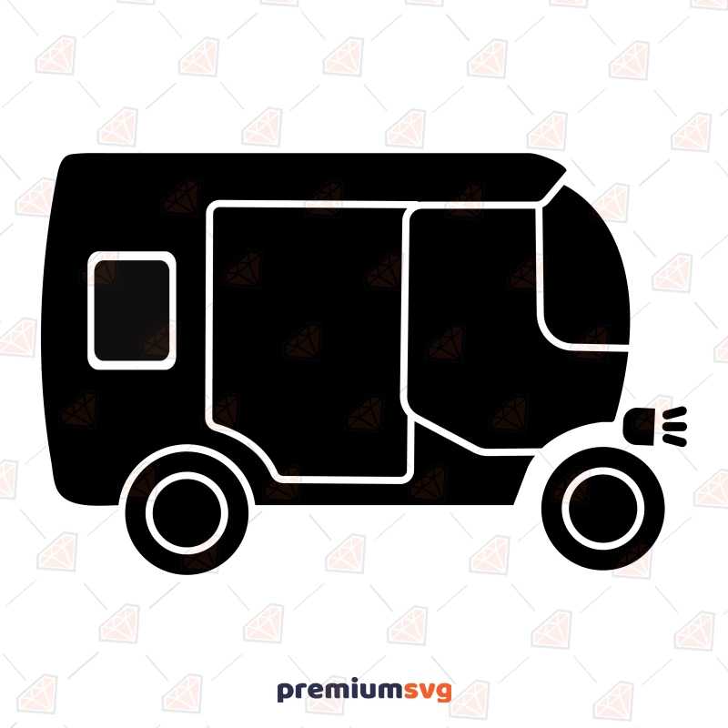 Rickshaw SVG Vector, Clipart File Transportation Svg