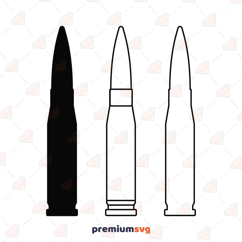 Riffle Bullets SVG, Vector and Cut Files Vector Objects Svg