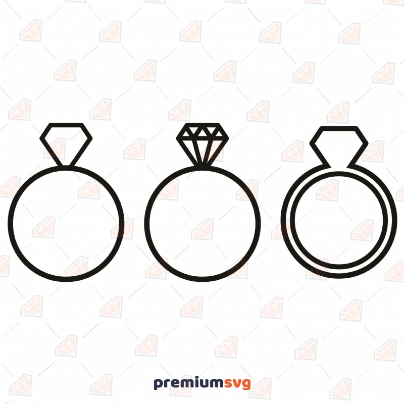 Rings Bundle SVG File, Diamond Rings SVG Cut File Bundle SVG Svg