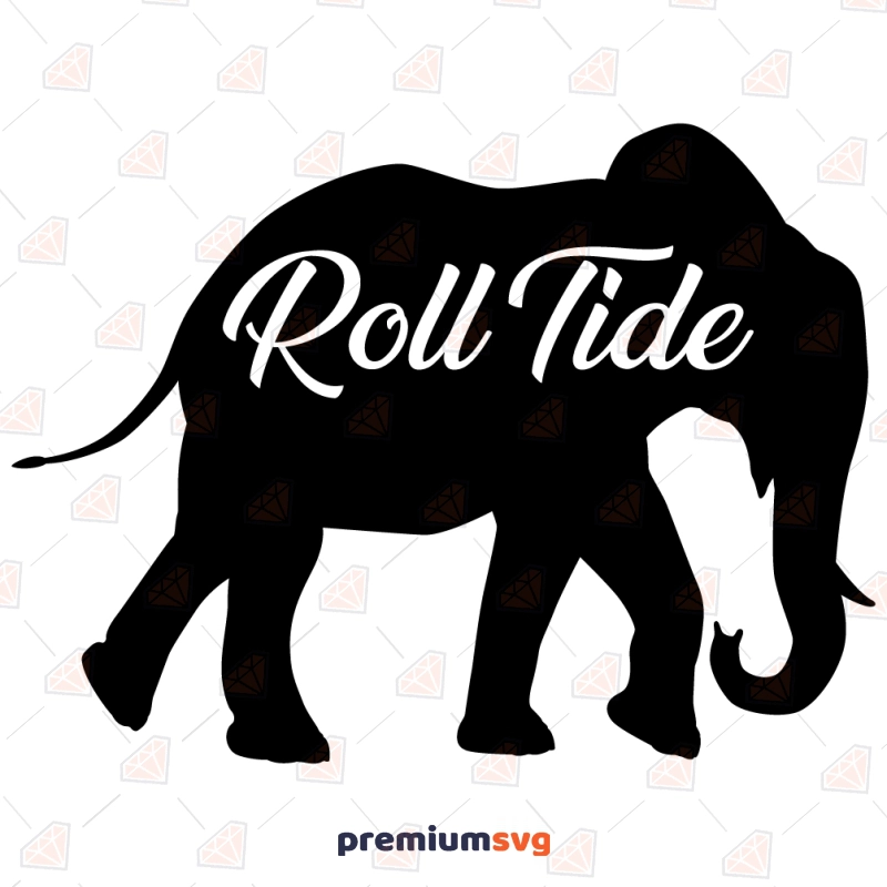 Roll Tide with Elephant SVG, Bama Image Football SVG Svg