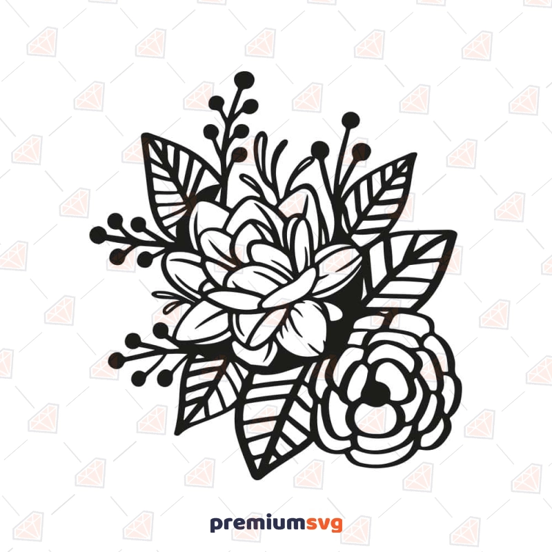 Rose Flower SVG Vector, Rose SVG For Cricut Instant Download Flower SVG Svg