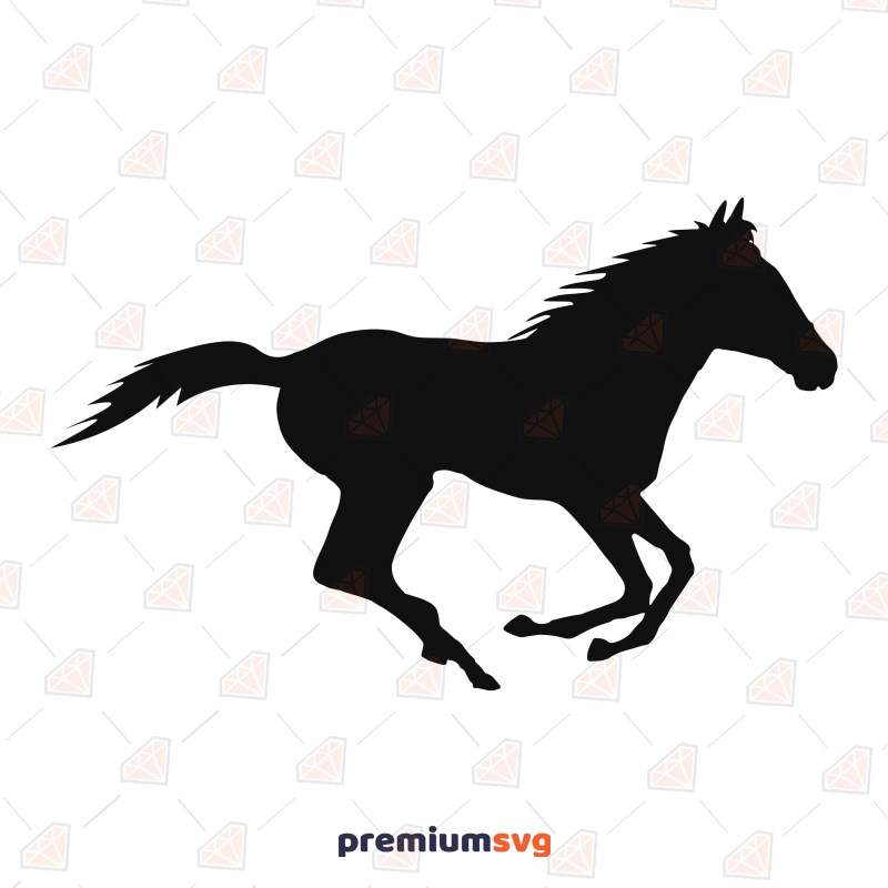 Running Horse SVG, Silhouette Vector Files Horse SVG Svg