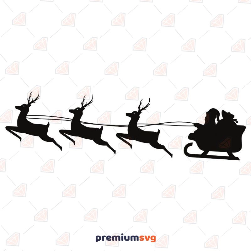 Santa Claus Rides SVG Cut & Clipart Files Christmas SVG Svg