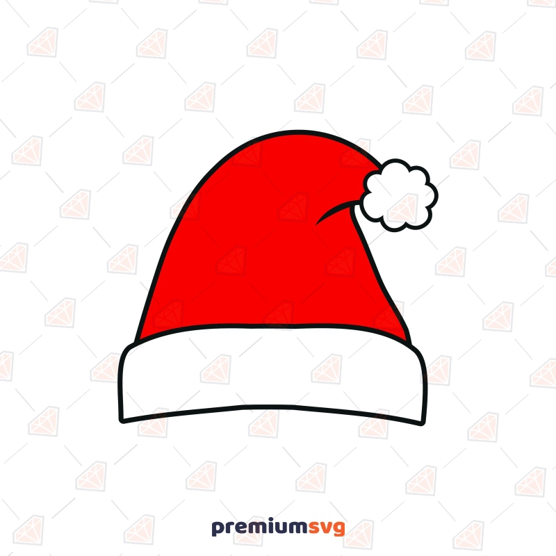 Santa Hat SVG, Santa Claus Clipart SVG Instant Download Christmas SVG Svg