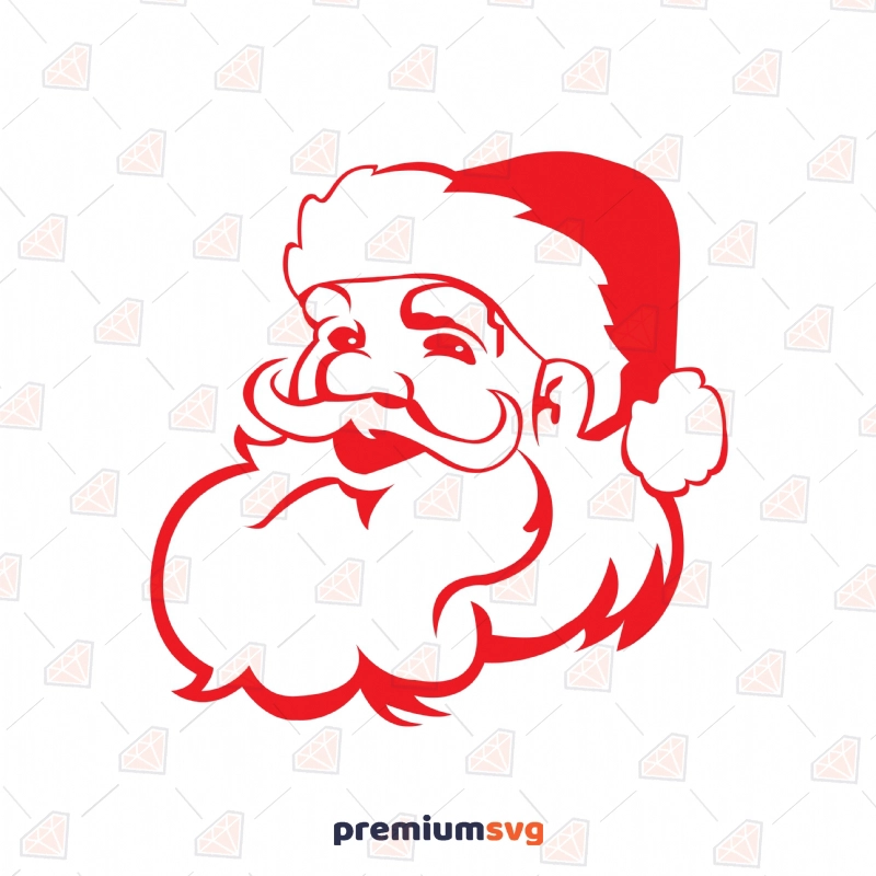 Santa Head SVG Cut Files Christmas SVG Svg