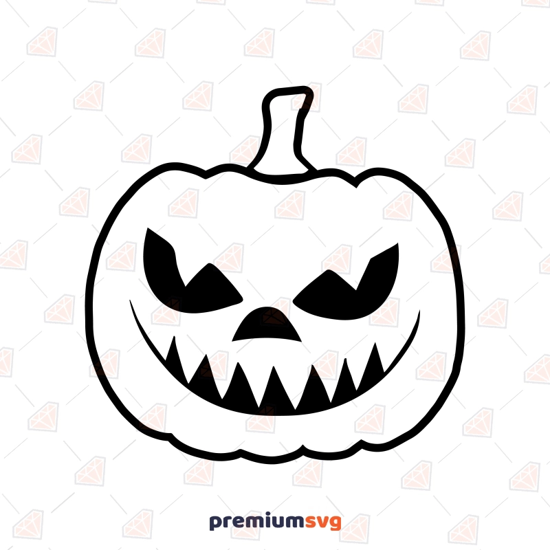 Scary Halloween Pumpkin SVG, Basic Pumpkin Instant Download Pumpkin SVG Svg