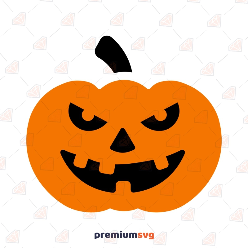 Scary Orange Halloween Pumpkin SVG, Pumpkin SVG Instant Download Pumpkin SVG Svg
