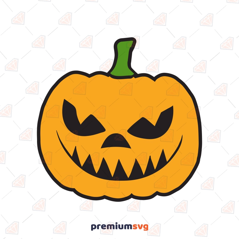Scary Pumpkin SVG Cut File, Halloween Pumpkin SVG Pumpkin SVG Svg