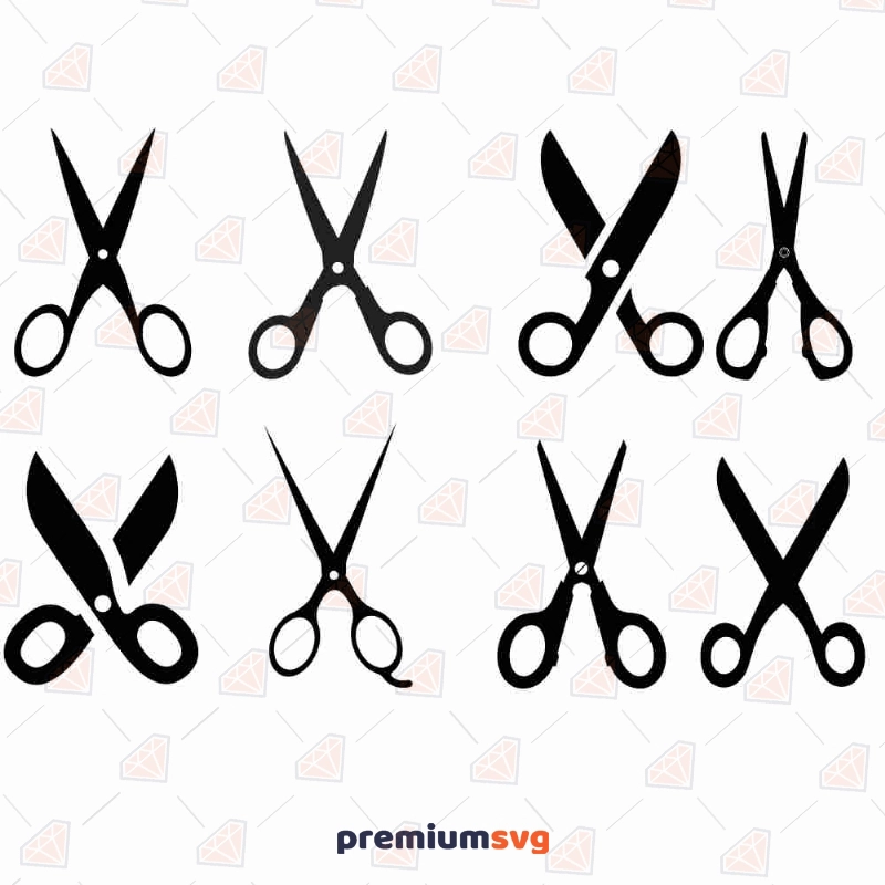 Scissor Bundle SVG Cut File, Scissors Clipart Mechanical Tools Svg