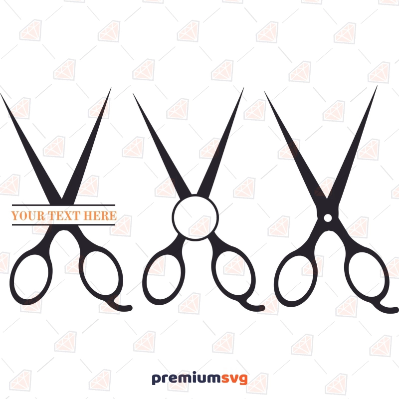 Scissors Monogram SVG, Clipart Vector Files Mechanical Tools Svg