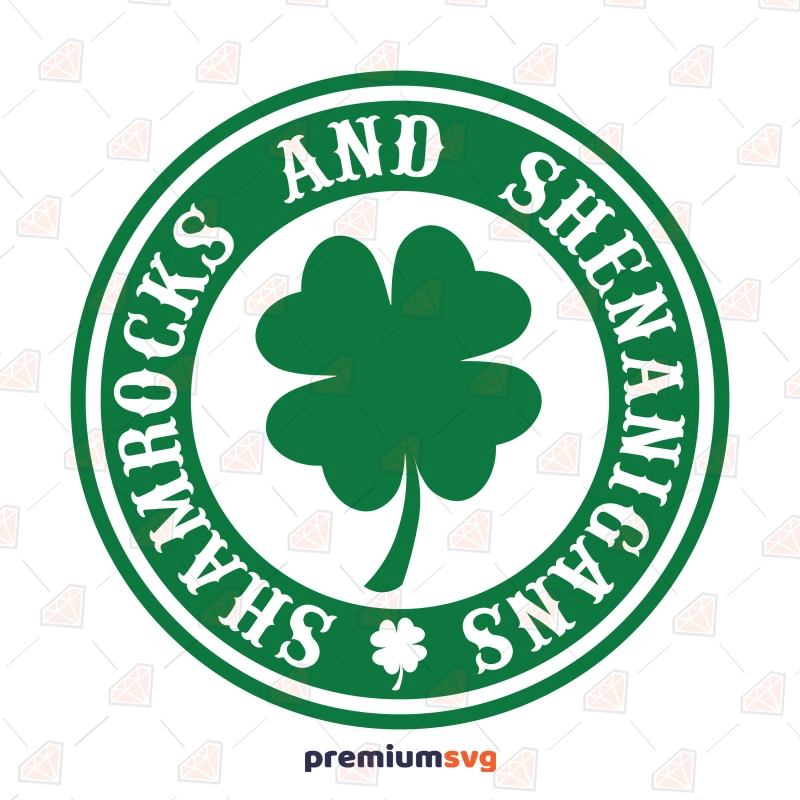 Shamrock And Shenanigans SVG Logo St Patrick's Day SVG Svg