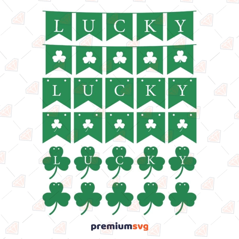 Shamrock Banners SVG Bundle, St Patricks Day SVG Images St Patrick's Day SVG Svg