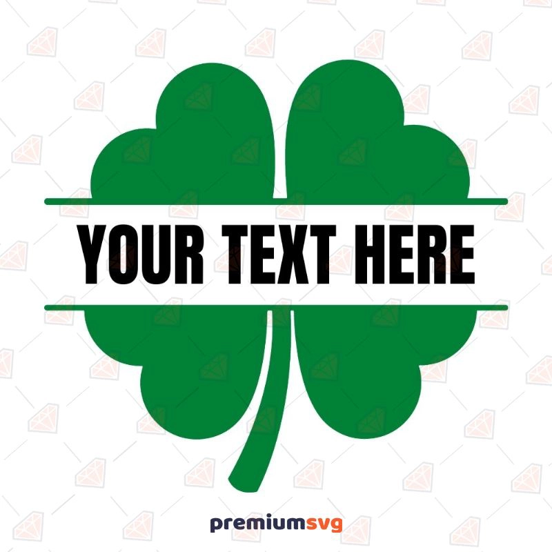 Shamrock Monogram SVG, Clover Leaf SVG Cut File St Patrick's Day SVG Svg