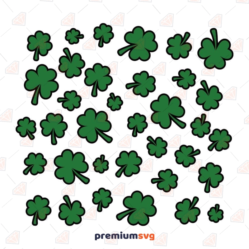 Shamrock Pattern SVG Cut File, St Patrick's Day SVG Pattern St Patrick's Day SVG Svg