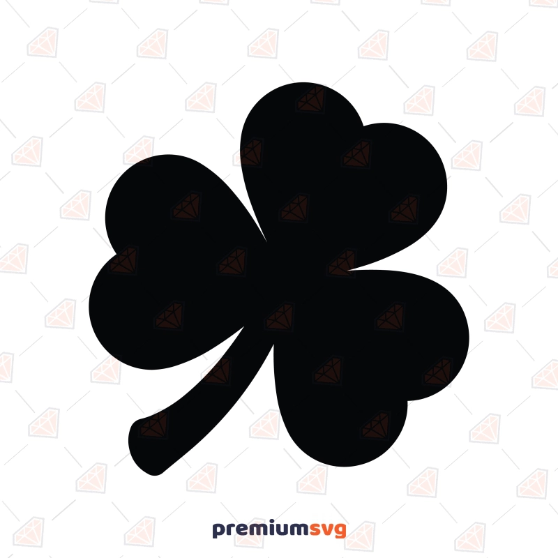 Shamrock Silhouette SVG, Clover Clipart SVG St Patrick's Day SVG Svg