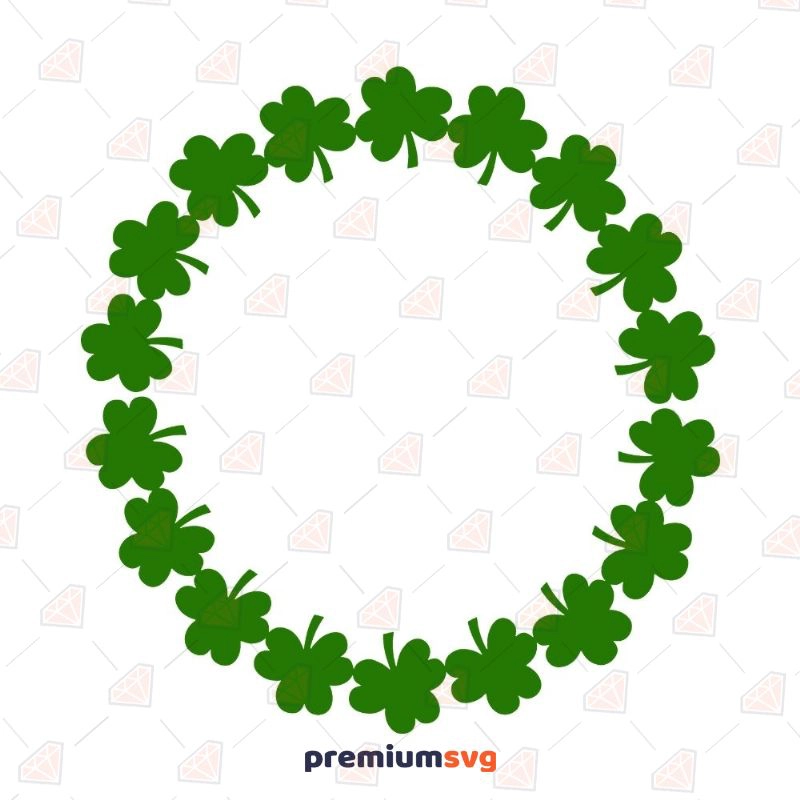 Shamrock Wreath SVG File, St. Patrick's Day Wreath SVG St Patrick's Day SVG Svg