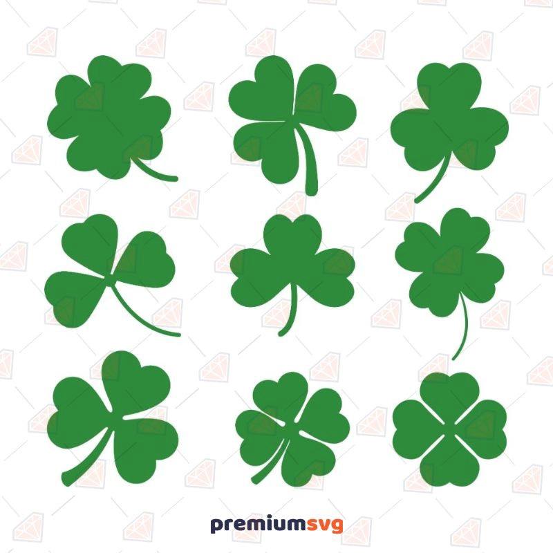 Shamrock SVG Bundle, Clover Leaf Bundle SVG Cut File St Patrick's Day SVG Svg