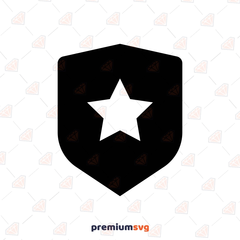 Shield with Star SVG Icon SVG Svg