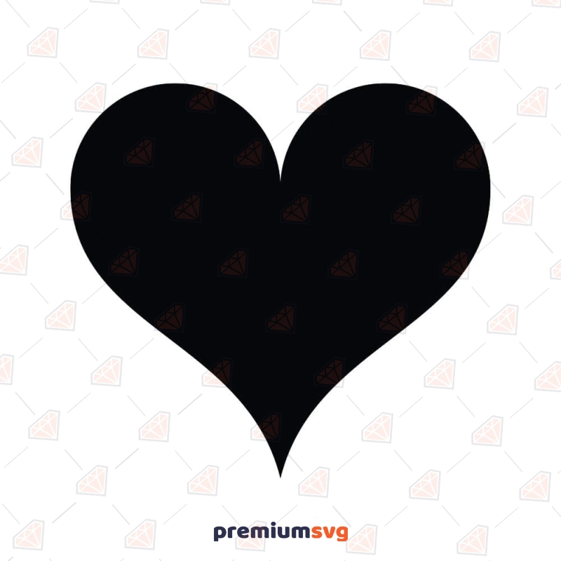 Simple Black Heart SVG Cut & Clipart File Valentine's Day SVG Svg