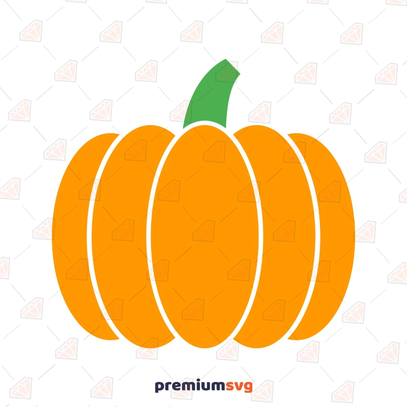 Simple Orange Pumpkin SVG Vector File Pumpkin SVG Svg