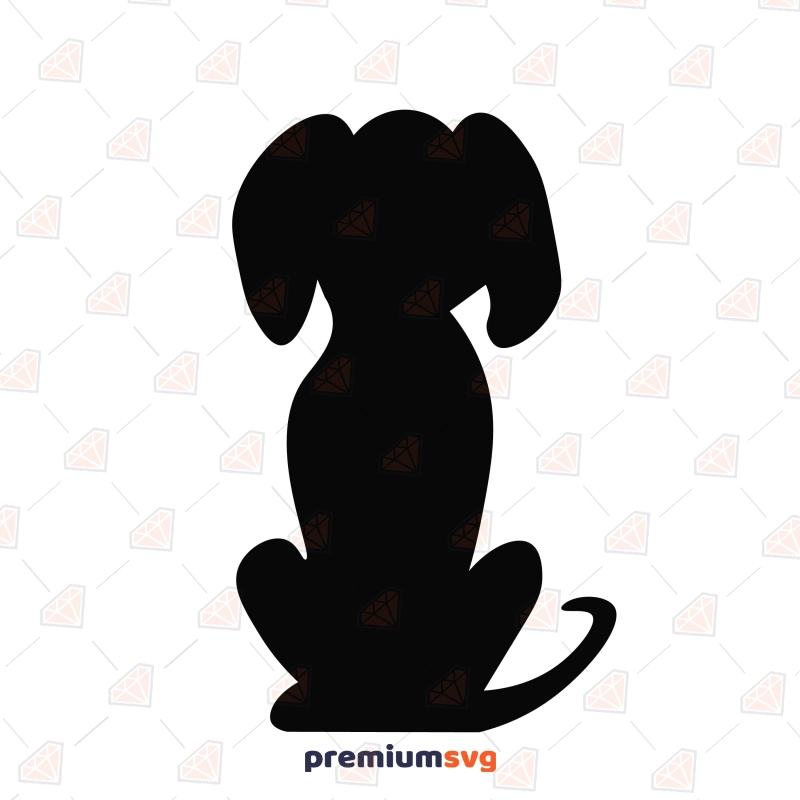 Sitting Dog Silhouette Clipart, SVG Cut File Dog SVG Svg