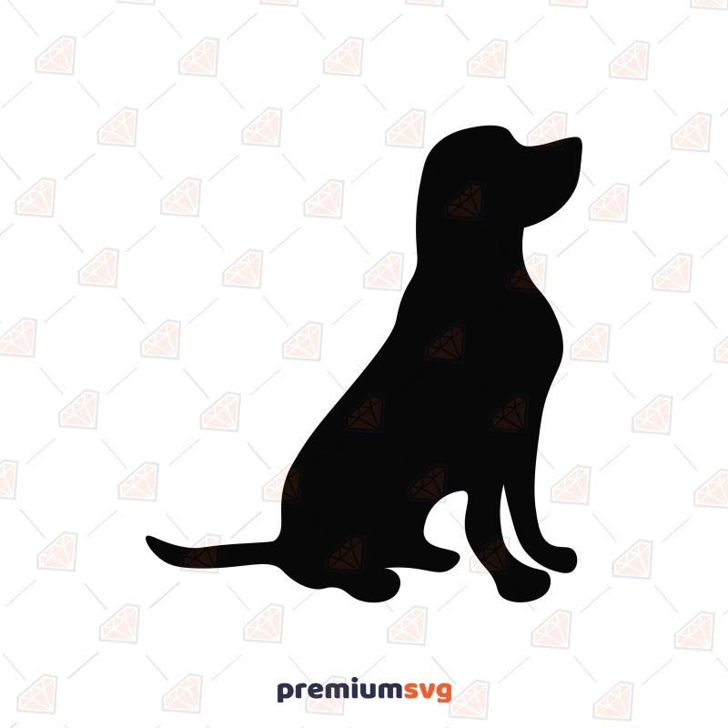 Sitting Labrador Silhouette SVG Vector File Dog SVG Svg