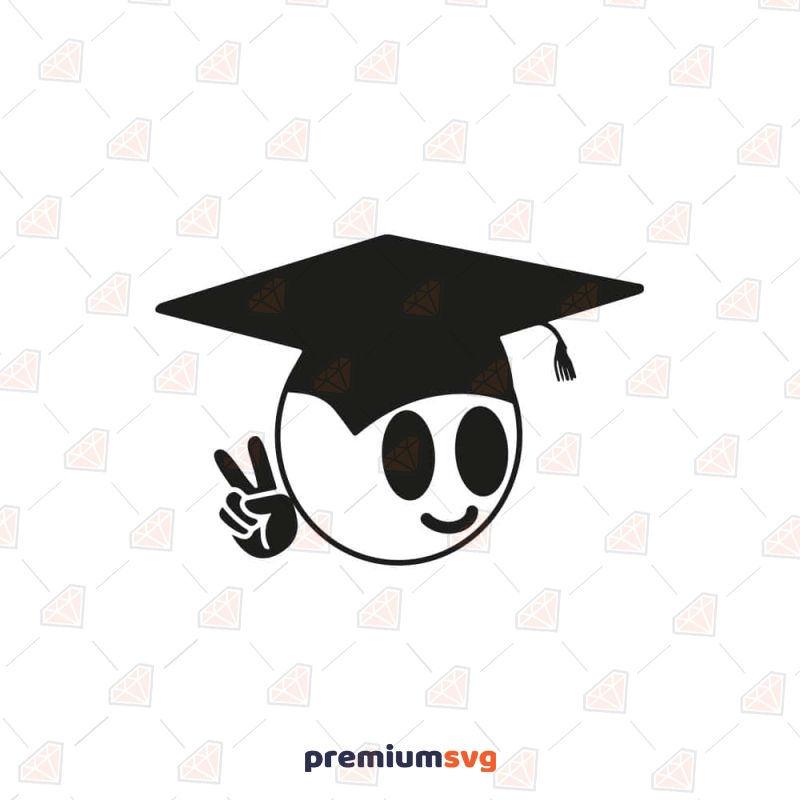 Smiley Graduation SVG Cut File Graduation SVG Svg