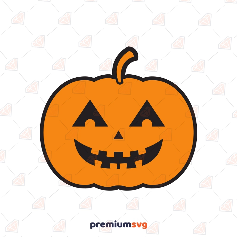 Smiley Pumpkin Face SVG, Jack-O'-Lantern SVG Vector File Pumpkin SVG Svg