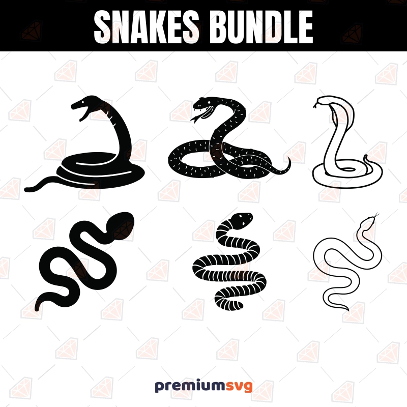 Snakes SVG Cut & Clipart Files Insects/Reptiles SVG Svg