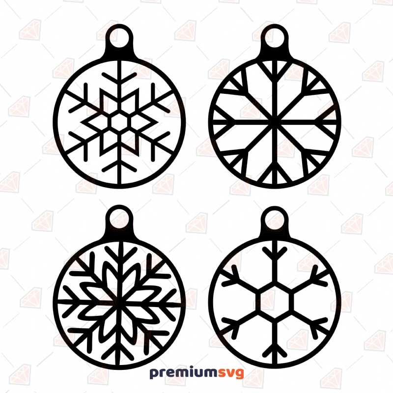 Snowflake Christmas Ornament SVG, DXF Cut File Christmas SVG Svg