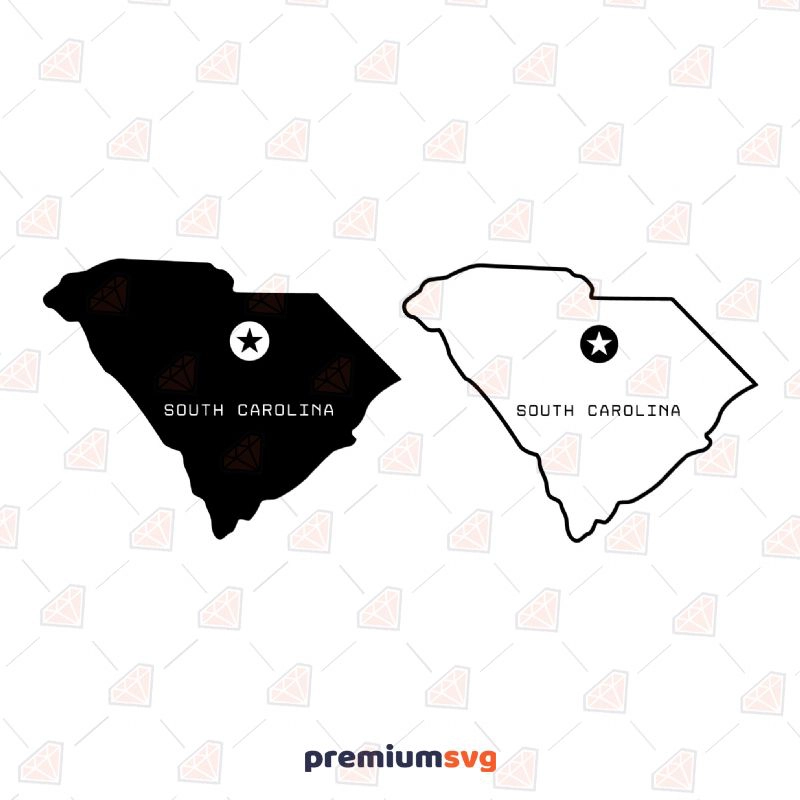 South Carolina Map Svg Flag SVG Svg