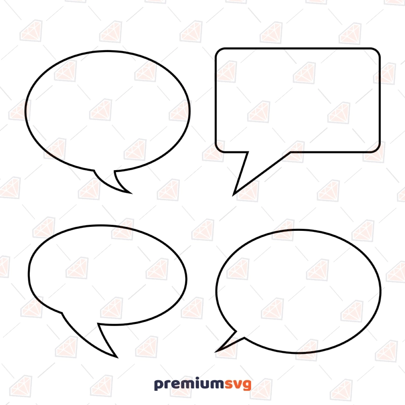 Speech Bubbles Bundle SVG Cut File Shapes Svg