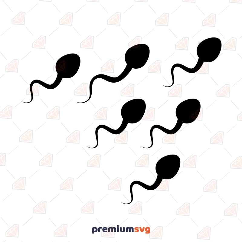 Sperm SVG Silhouette, Sperm SVG Vector Instant Download Vector Illustration Svg