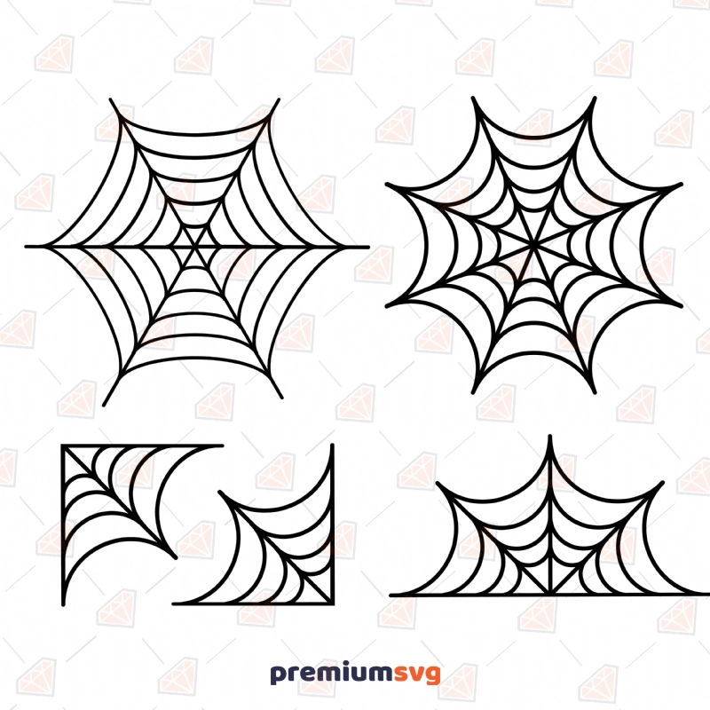 Spider Webs SVG Bundle, Web Halloween Bundle SVG Instant Download Halloween SVG Svg