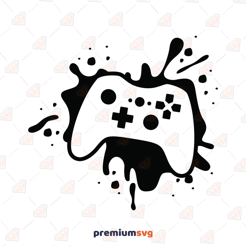 Splatter Controller SVG Cut File, Gamer SVG Gaming Svg