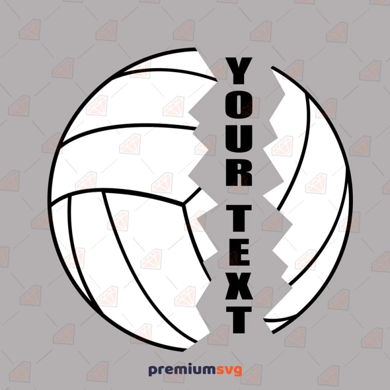 Split Volleyball SVG, Volleyball Monogram SVG Cut File Volleyball SVG Svg