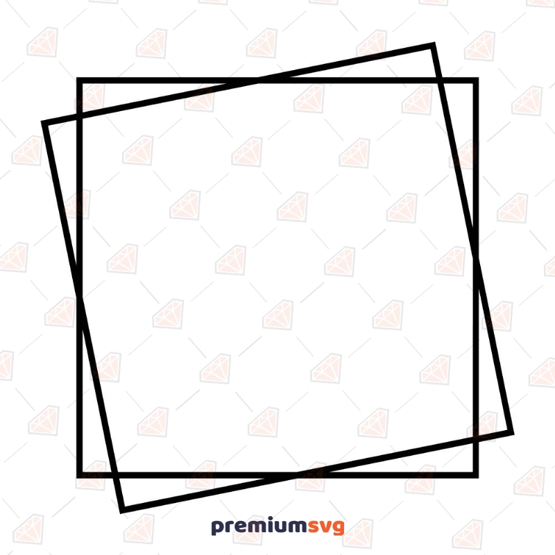 Square Frame SVG, Square Frame Vector Instant Download Shapes Svg