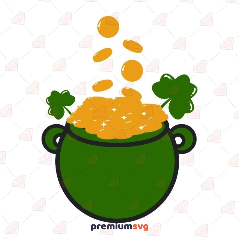 St. Patrick's Day Pot of Gold SVG, St Patrick's Day SVG St Patrick's Day SVG Svg