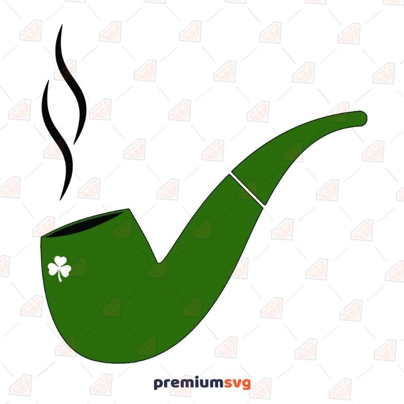 St. Patrick's Day Pipe SVG, Smoking Pipe SVG St Patrick's Day SVG Svg